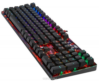 B810R Bloody Light strike Mechanical Infrared Switch Keyboard Bloody клавиатура с механическими клавишами. Имеется подсветка литер из 16млн. цветов  на клавишах.